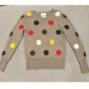 Cynthia Rowley Sweater 100% Cashmere Dots
